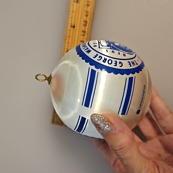 'The George Washington University 1821' Christmas tree ornament blue white NIB - Picture 4 of 6